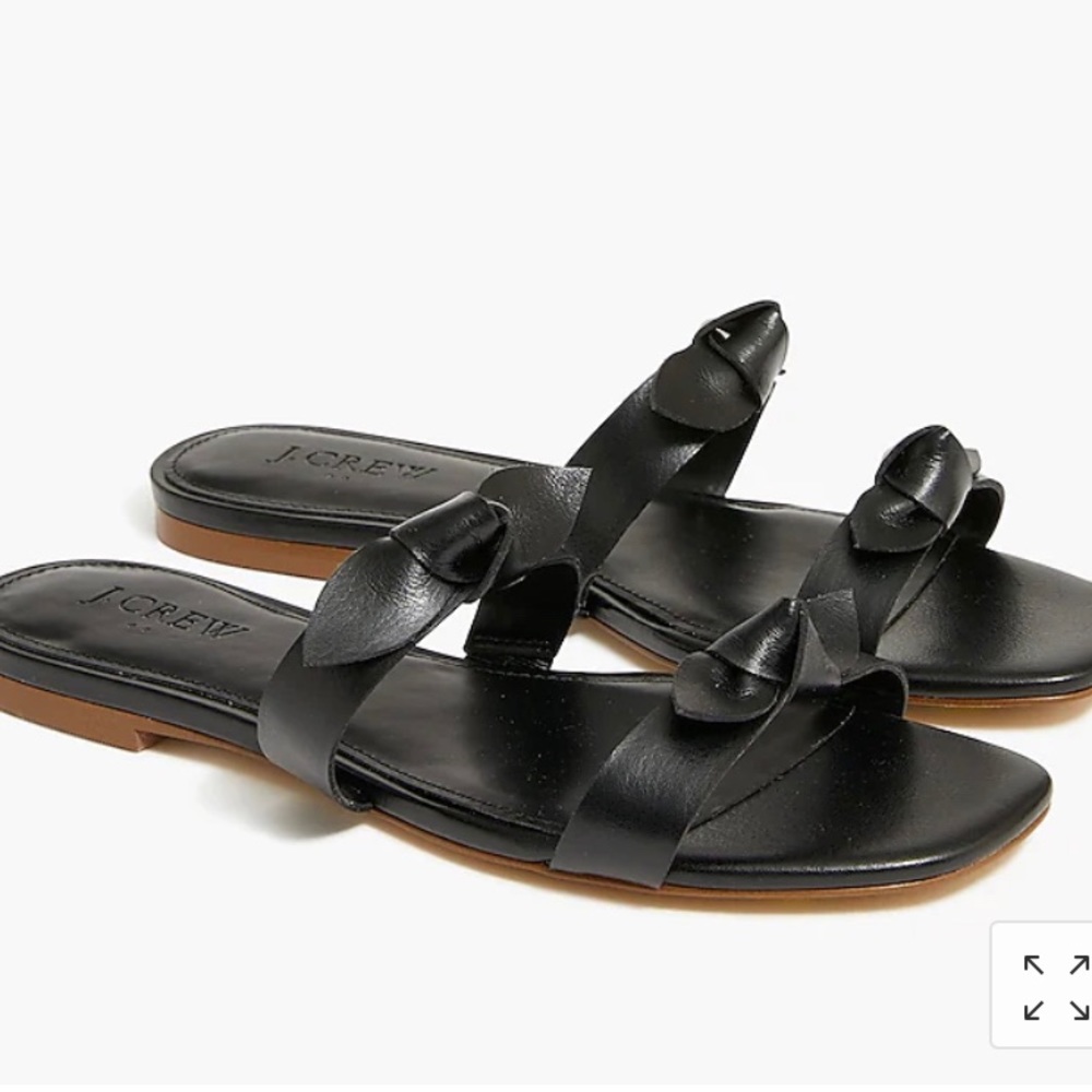 JCrew knotted bow sandals 8 NIB